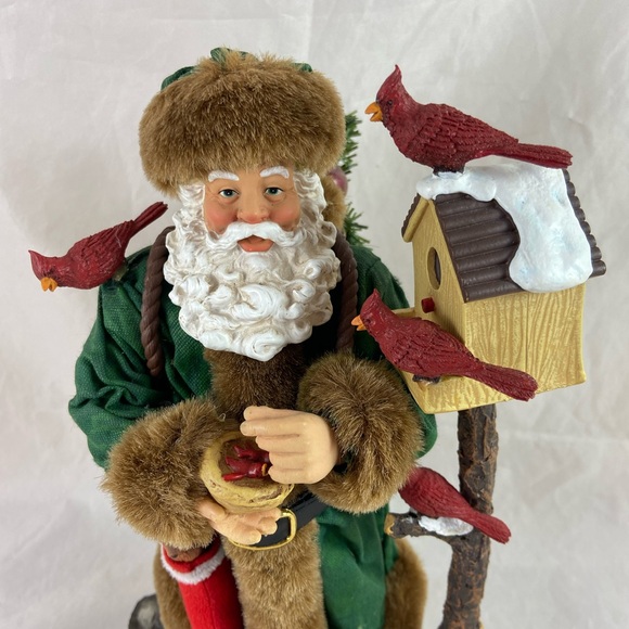 Kurt Adler KSA Fabriche Christmas Santa Bird Cat Squirrel Bird House 11” Tall - Picture 3 of 16